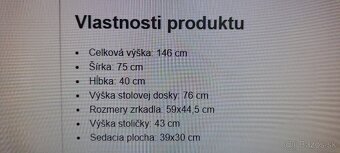 Kozmetický (toaletný) stolík - 2