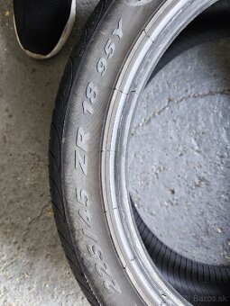 Predám málo jazdené Pirelli P Zero Nero 225/45 ZR18 95Y - 2