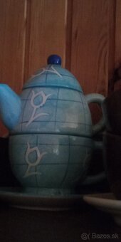 Stolík porcelán páv obraz veľký kôš hojdacku - 2
