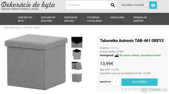 Taburetka. 2 ks. len za 10 € - 2