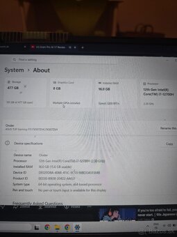 Asus TUF gaming Laptop - 2