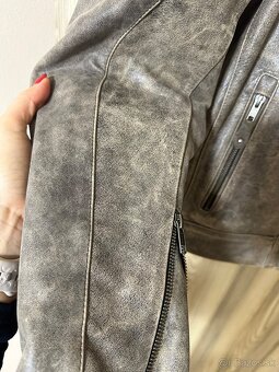 Motorkárska bunda z byvolej kože - 2