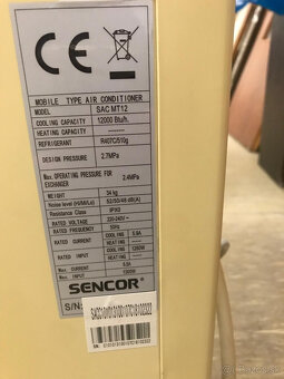 Predám mobilnú klimatizáciu značky Sencor SAC MT12 - 2