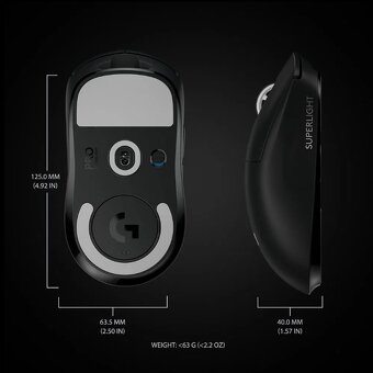 NOVÁ Logitech PRO X SUPERLIGHT 2 SE, black - 2
