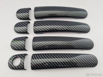 ČIERNE a KARBONOVE kľučky krytky klučiek dveri - 2