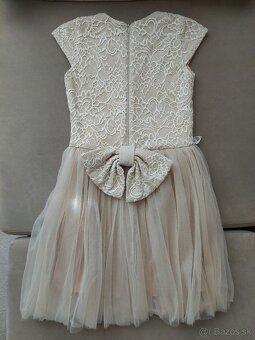 Spoločenské béžové šaty - 2