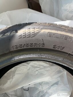 Predám letné pneumatiky značky Bridgestone 195/55 R16 91V - 2