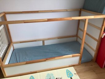 IKEA Kura obojstranna postel, biela/borovica, 90x200 cm - 2