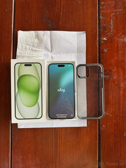 iPhone 15 PLUS GREEN S DOKLADOM O KÚPE + PRÍSLUŠENSTVO - 2