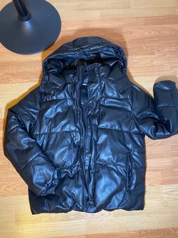 Pánska bunda ZARA z eko kože – čierna M (vhodná aj pre ženy) - 2