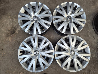 5x112 r16 ET41 plechové disky VOLKSWAGEN + puklice - 2