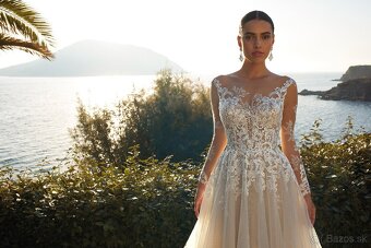 Snehobiele svadobné šaty - 2