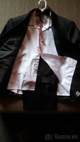 Chlapčenský oblek,košela,motýlik,nohavice,sako - 2