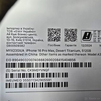 Nový iPhone 16 Pro Max 512GB nerozbalený - 2