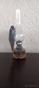 Starožitná malá závesná petrolejová lampa - 2