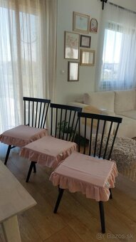 Štýlové čierne drevené jedálenské stoličky RIANO - 2