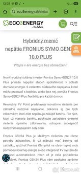Solárny menič napätia Fronius - 2