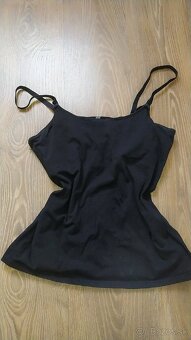 Čierne tielko a hnedý croptop - 2