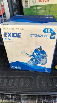 Bateria exide AXM ETX20CH-BS 18ah motocykel bateria - 2