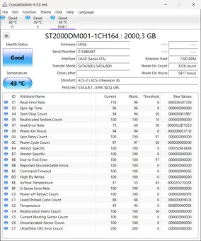 Predám 2TB SATA HDD SEAGATE 3,5" - 2