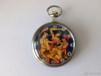 Kapesní hodinky JUNGHANS - erotický motiv - 2