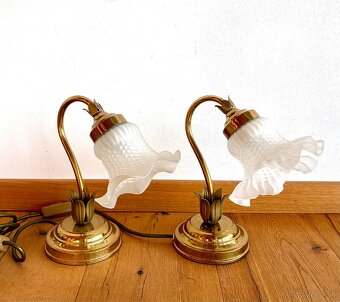 Staré mosazné párové lampičky - 2