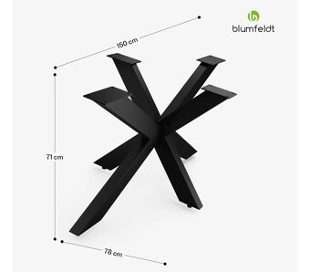 Kovová stolová podnož UrbanFodge TRIPLE X - 2