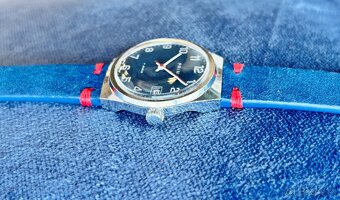 Československé mechanické vintage retro hodinky PRIM Modré z - 2