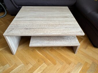 Predám konferenčný stolík 90×90 cm – dub sonoma - 2