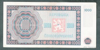 Staré bankovky 1000 kčs 1945 pěkný stav - 2