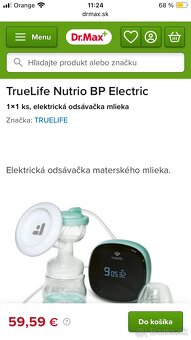 Elektrická odsávačka mlieka TrueLife Nutrio BP Electric - 2