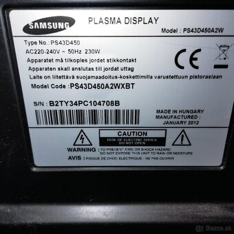 Predam televizor samsung plazma 110cm - 2