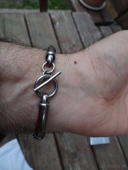 Predám CUSTOM strieborný náramok UNISEX na zakázku - 2