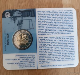 Coincard minca 2€ hokej  2025 - 2