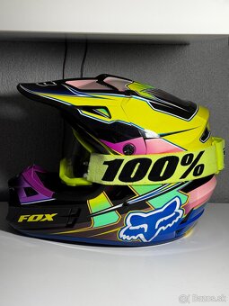 Fox helma / prilba + 100% okuliare - 2