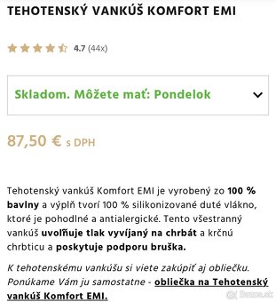 Tehotenský vankúš Emi - 2