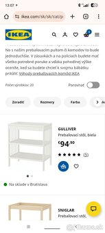 Prebaľovací pult + podložka+ nádobky na prebaľovacie potreby - 2