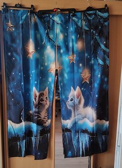 závesy - dekoračky s mačičkami - 2