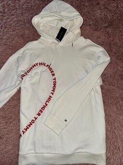tommy hilfiger biela original stylova luxusna nova mikina - 2