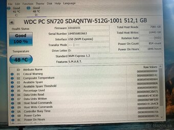 Ssd disk M.2,NVme Western digital SN 720 512GB. - 2