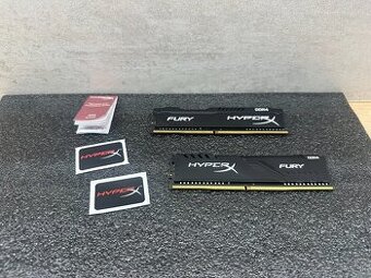 2 ks - RAM HyperX 8GB DDR4 2666MHz CL16 Fury Black - 2