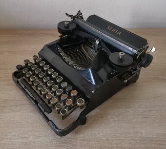 Vzácny starožitný písací stroj Senta 3 Bank z roku 1914 - 2