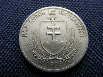5 koruna 1939 varianta - 2