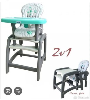 Jedálenská stolička Baby mix 2v1 - 2