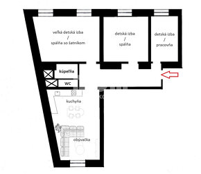 rkDOM | 3,5 izbový tehlový byt s potenciálom 4-izbového - 2