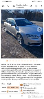 Predám Audi a6 c6 2011 2.0tdi Comonrail - 2