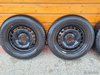 Plechové disky 5x112 R15 57,1 + zimné pneu Semperit 2015 - 2