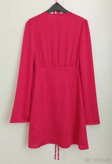 Dámske ružové/bordové šaty A strihu s dlhým rukávom (Mohito) - 2