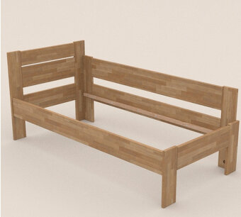 Rohová posteľ JOHANA - buk - 2