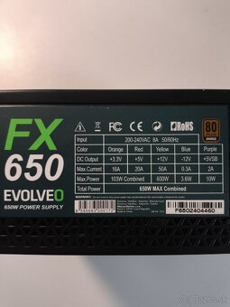 ATX Zdroj Evolveo FX650 650W 80+ Bronze - 2